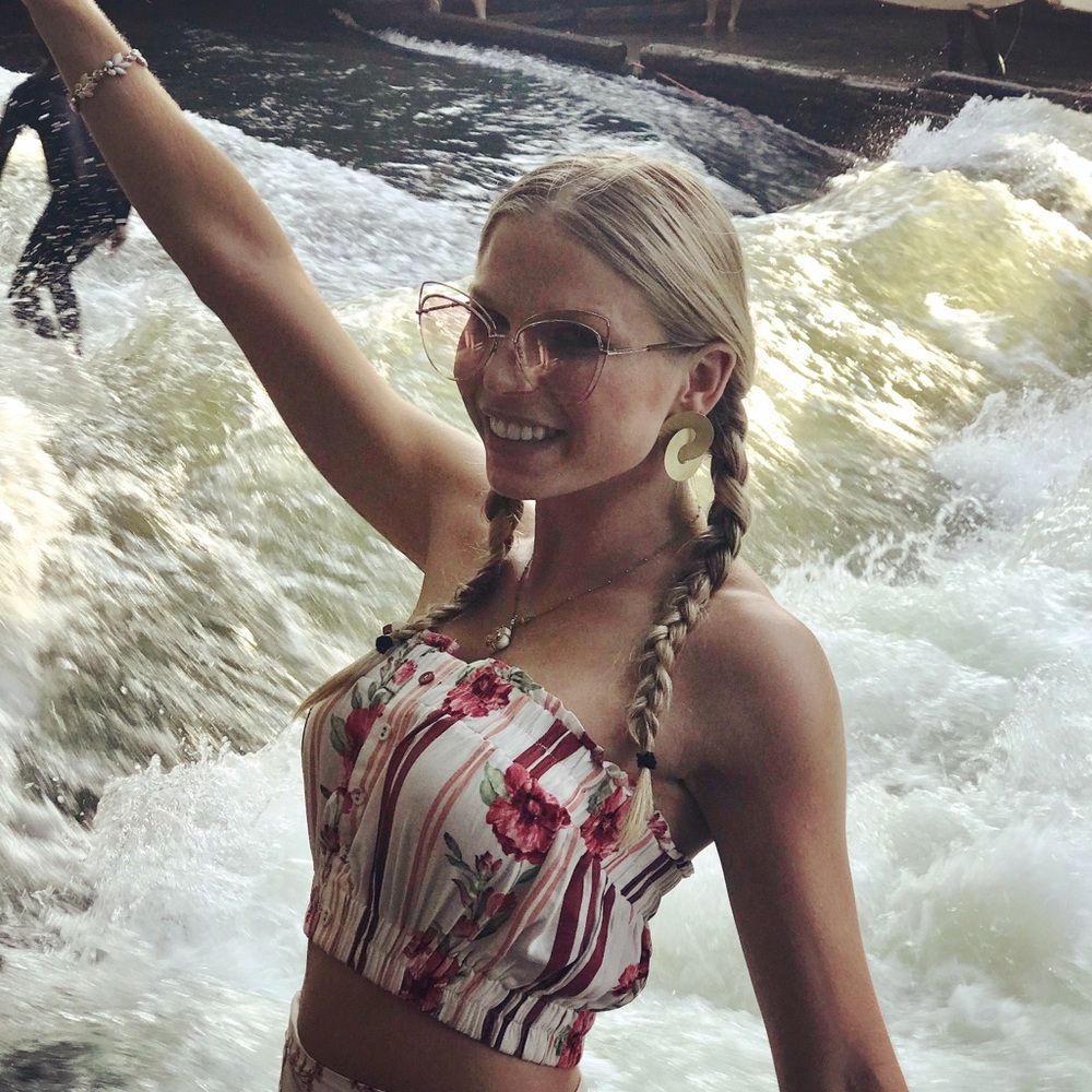 Crop top and skirt
